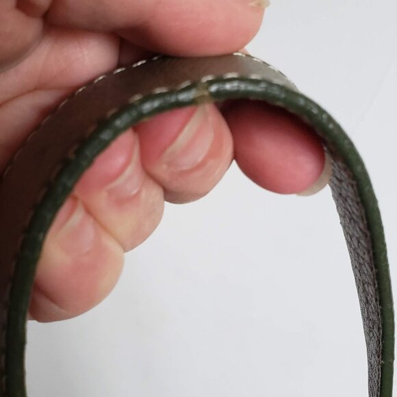 Olive Leather TIGNANELLO Saddle Bag Shoulder Purse - Picture 12 of 15